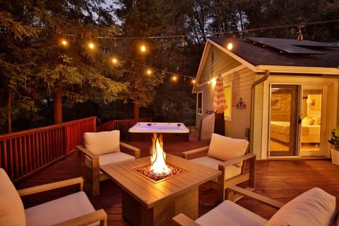 Romantic outdoor firepit.