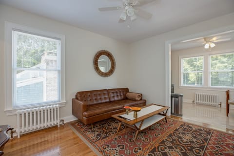 New leather sofa by GUS,  mid century modern look for that clean appeal 