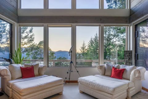 Living Room overlooking the waters of Eastsound