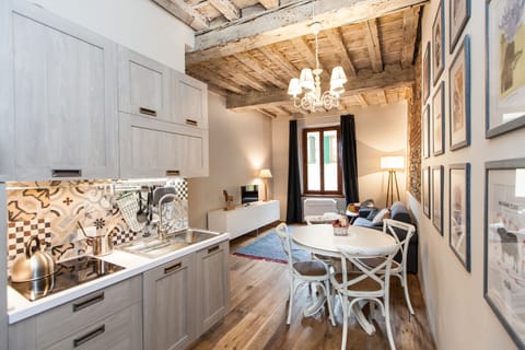 Apartment, 1 Bedroom | Private kitchenette | Full-size fridge, microwave, stovetop, dishwasher