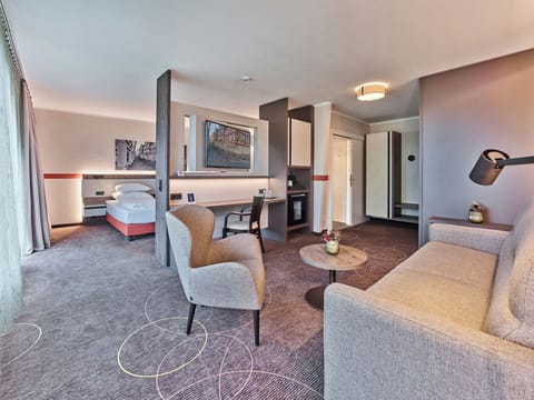 Suite, 2 Twin Beds (Cozy Sitting Corner) | Hypo-allergenic bedding, in-room safe, blackout drapes, soundproofing