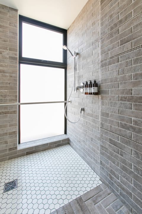Changes ADA Compliant | Bathroom | Shower, rainfall showerhead, designer toiletries, hair dryer