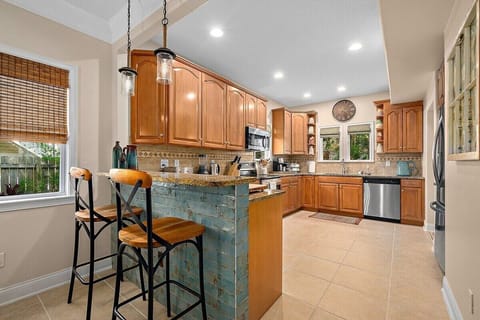 Enter the spacious kitchen well equipped for any meal you want to make