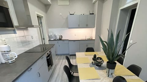 Shared fridge, microwave, highchair