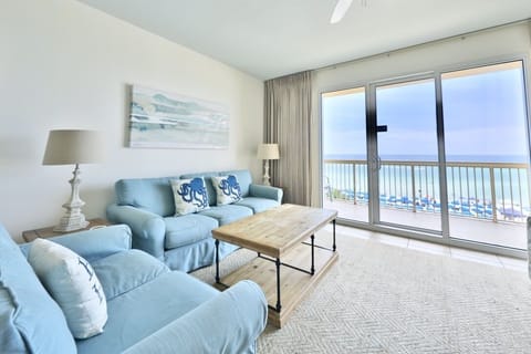 Gulf front living room.