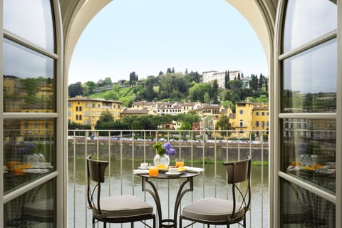 Deluxe Double or Twin Room, Balcony, River View | Premium bedding, minibar, in-room safe, soundproofing