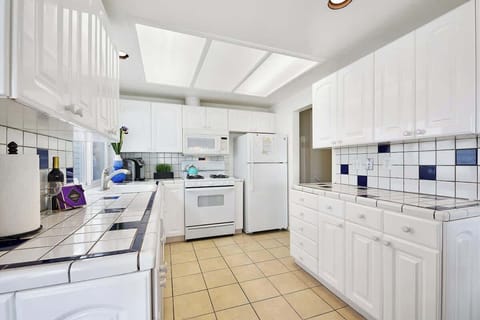 Efficient and stylish cooking workspace.