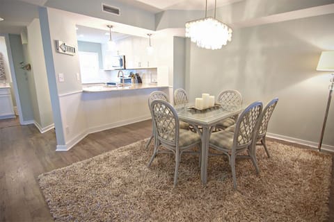 Well lit dining room