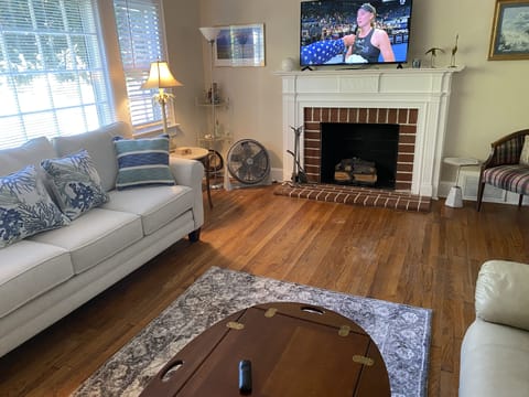 Upper level living room. Seats eight