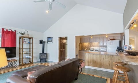 Upstairs living area connected to second kitchen area
