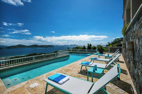 Island Girl has a spacious pool deck and amazing views...