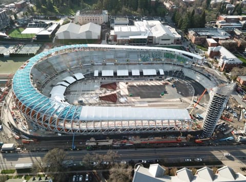 4 blocks to hayward field for all cross country events. 