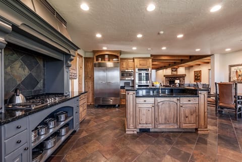 Spacious chef's kitchen on main level. additional fridge in pantry