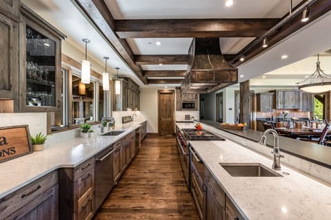 Chef's kitchen with additional butler's pantry