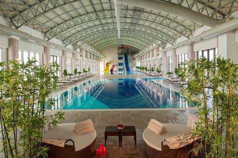 13 indoor pools, 3 outdoor pools, pool umbrellas, sun loungers
