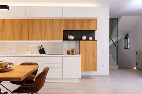 The bespoke kitchen is perfect for rustling up a feast.