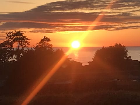 Sunset Over the Water, View from the deck.