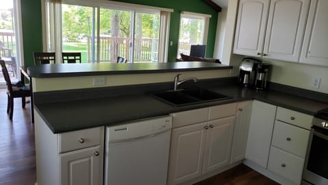 View from kitchen area. 