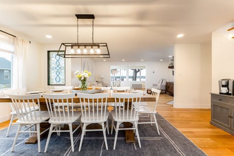 Dining with a View: Share meals while overlooking the scenic backyard.