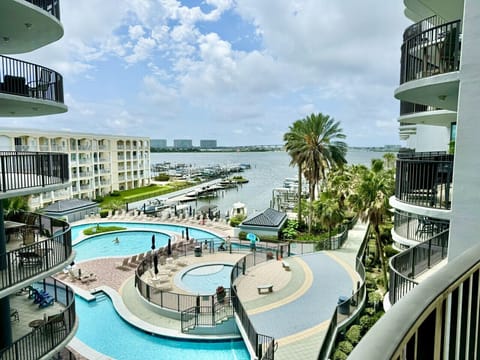 Breathtaking view overlooking the pool and bay!