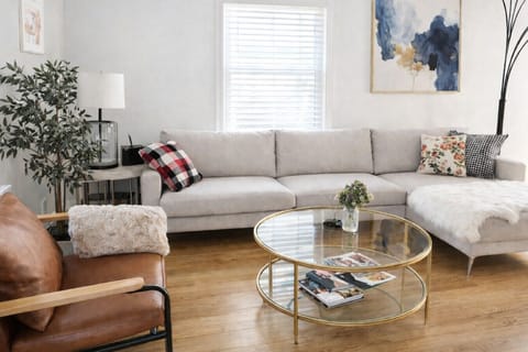 living room with fireplace