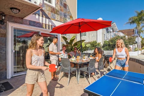 Enjoy drinks, BBQ, ping pong, and fresh ocean air with family and friends on our spacious patio. Located on a secure, quiet, upscale Newport Beach cul-de-sac, our home is literally across the street from the ocean.
