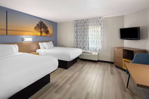 Room, 2 Double Beds, Accessible | Pillowtop beds, desk, iron/ironing board, free cribs/infant beds