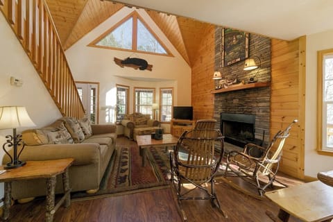 Great Room with Wood Fireplace