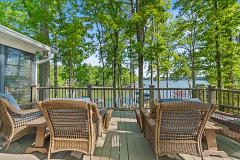 Deck view of open water
