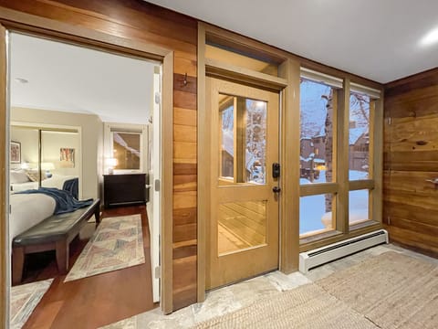 Off the mudroom, you have access to the first floor king master suite
