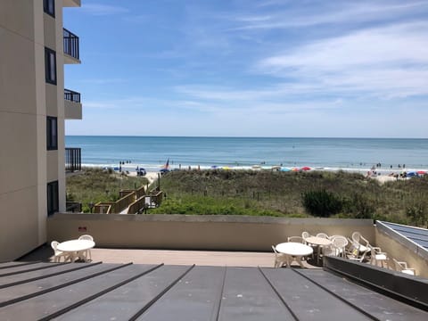 ocean front balcony from living room