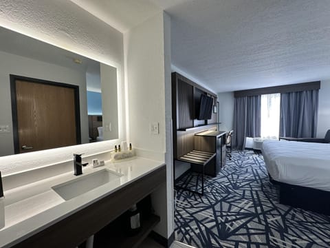 Suite, 1 King Bed, Non Smoking, Refrigerator & Microwave (with Sofabed) | Desk, blackout drapes, iron/ironing board, rollaway beds (surcharge)
