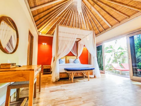 Luxury Villa, 2 Bedrooms, Accessible, Pool View | Egyptian cotton sheets, premium bedding, down comforters, pillowtop beds