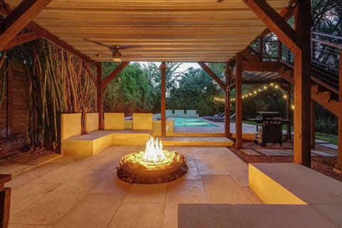 Roast s'mores over the fire pit.