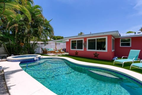 Private Backyard Pool and Jacuzzi. 
Resurfaced in Oct 2021
