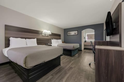 Standard Room, 2 Double Beds, Non Smoking | Blackout drapes, soundproofing, free WiFi, bed sheets