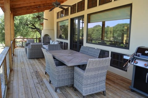 Amazing deck with 8 person dining and conversation set