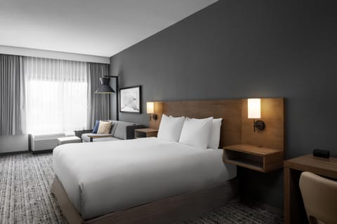 Premium bedding, down comforters, pillowtop beds, desk