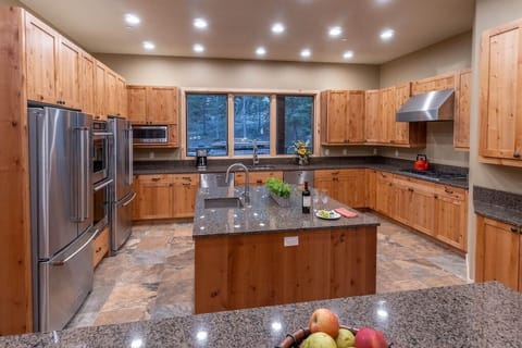 Large professional chef's kitchen