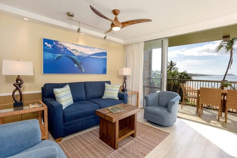 Large Sliding Doors Open up to the lanai
 and the Sights and Sounds of the Beach