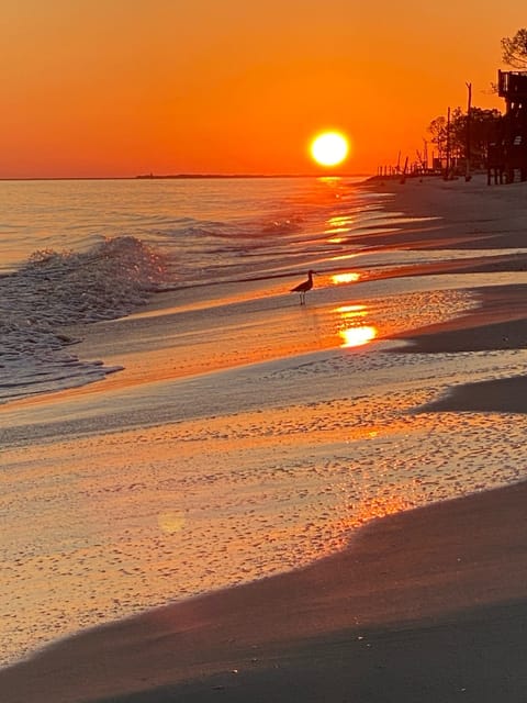 Sunset on our private beach!