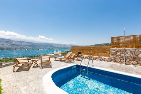 Private swimming pool and amazing views of Villa Istros II.
