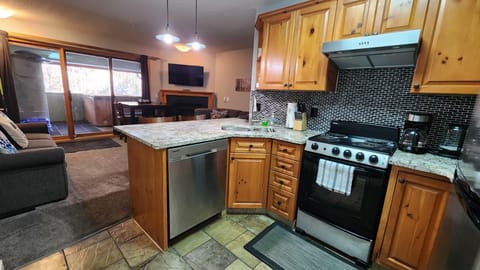 Open plan fully fitted kitchen