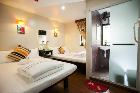 Family Room for Four People | Blackout drapes, free WiFi, bed sheets