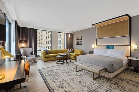 Room, 1 King Bed with Sofa bed, Corner | In-room safe, desk, laptop workspace, iron/ironing board