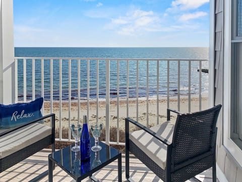 Balcony with beautiful Ocean views - Welcome to Coastal Cove at 405 Old Wharf Road-Dennisport Cape Cod- New England Vacation Rentals