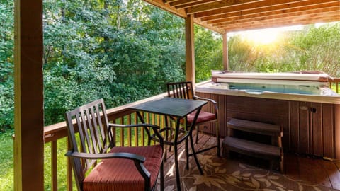 Private covered hot tub