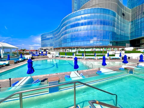 Indoor pool, seasonal outdoor pool, cabanas (surcharge), sun loungers