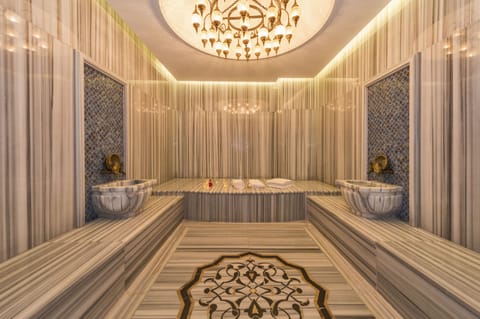 Turkish bath, body wraps, facials, manicures and pedicures
