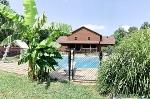 Back of house with private pool